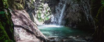 Wasserfall Gorg d'Abiss und Forte Ampola