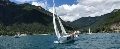 Sailing on Lake Ledro 